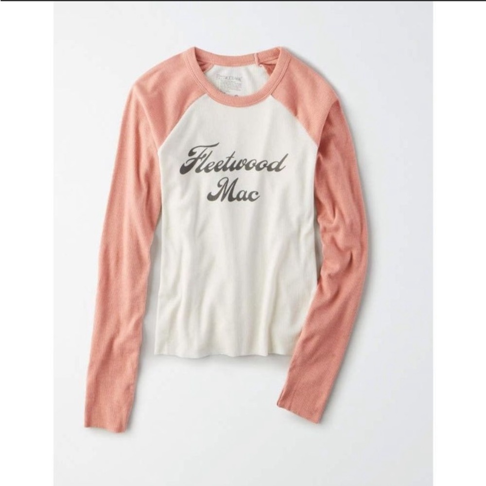 ISO!!!!!!!!!! Not for sale! Pink and white Fleetwood Mac baseball tee!!!!